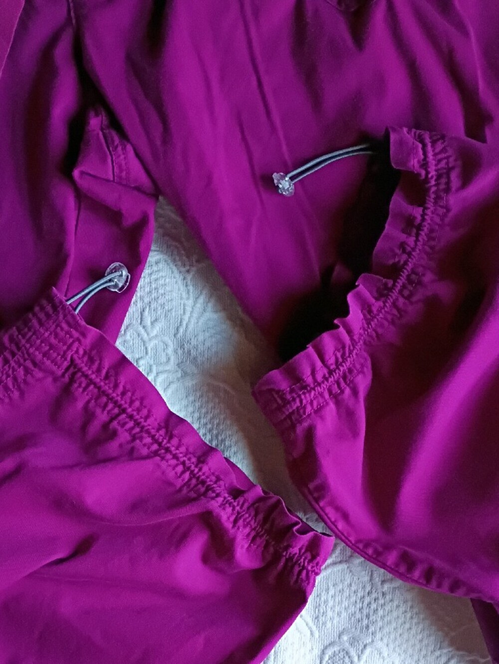 koi Women's Boot Cut Scrub Pants in Fuchsia Purple Nice Work Nurse CNA Comfort - Picture 3 of 12
